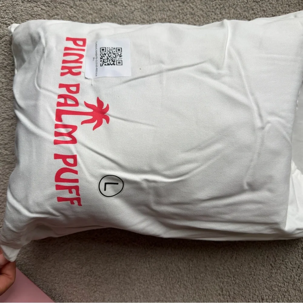 Pink palm puff Classic Sweatpants in Cloud large - Picture 4 of 4